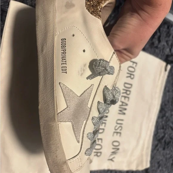 Golden Goose private edition White and Silver Sneakers women size 7 - Picture 8 of 11